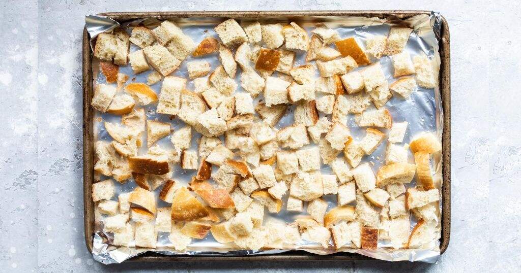 A cube of bread that is 1 inch long