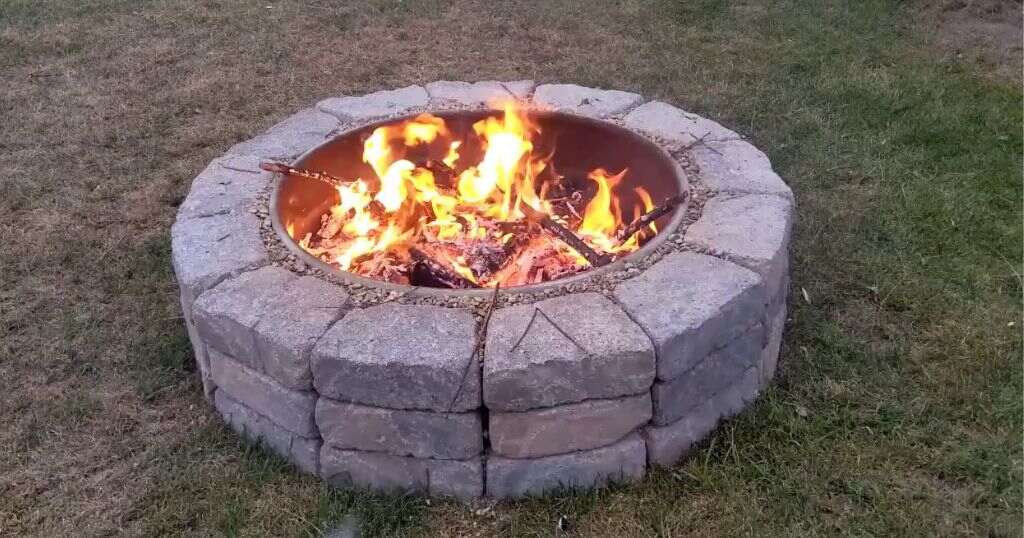 Backyard fire pit, 30 inches tall