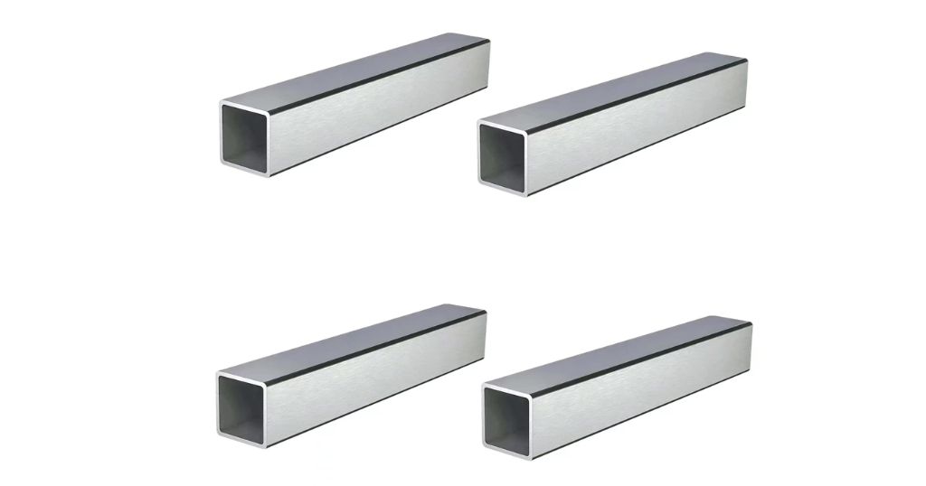 Square steel tubing measuring 1 inch in length