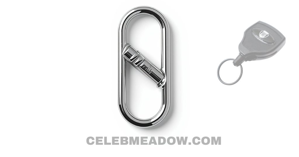 large heavy duty split key ring showing 1 inch outer diameter