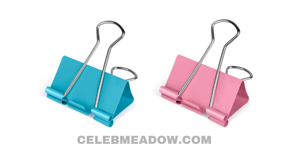 medium binder clip open showing 1 inch wide metal mouth