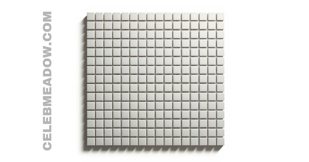 1 inch square mosaic bathroom tiles on a mesh backing sheet