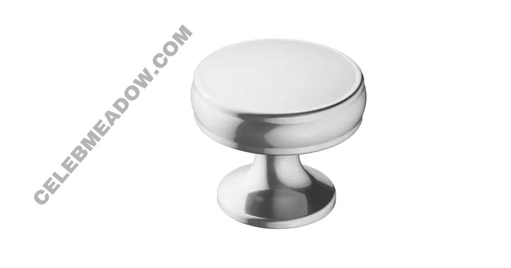 standard mushroom-style cabinet knob showing 1 inch diameter face