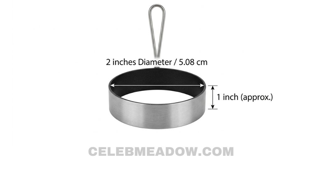 Egg poaching ring, 2 inches long