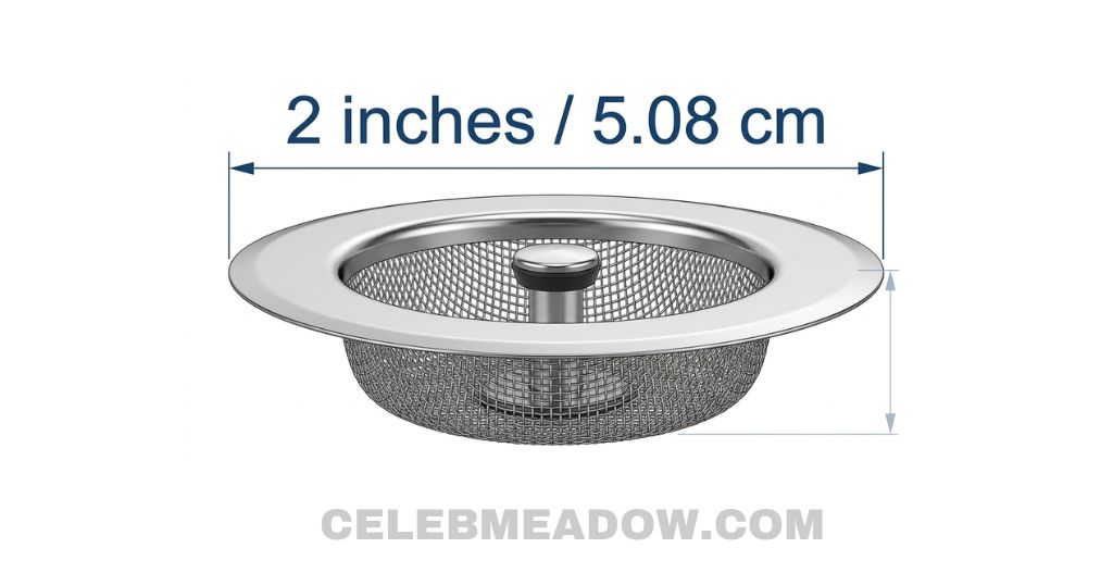 Replacement drain basket strainer (small), 2 inches long