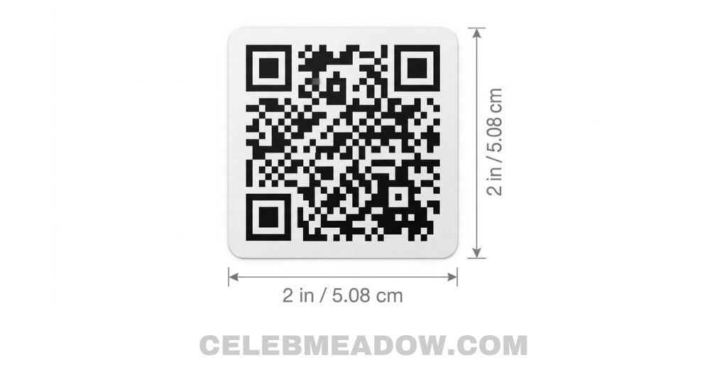 Square QR code decal, 2 inches long