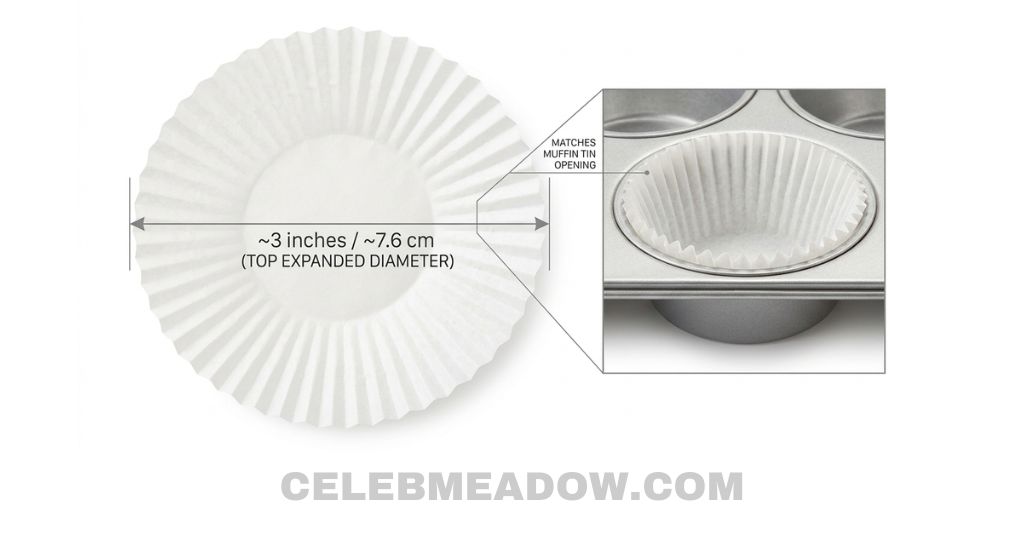 Standard cupcake or muffin liner (top diameter), 3 inches long