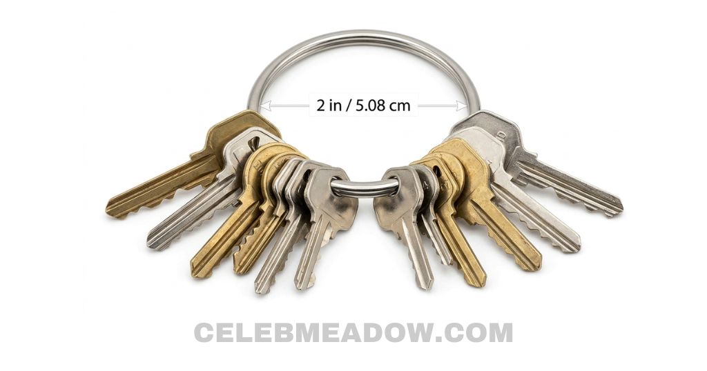 Standard large key ring (valet size), 2 inches long