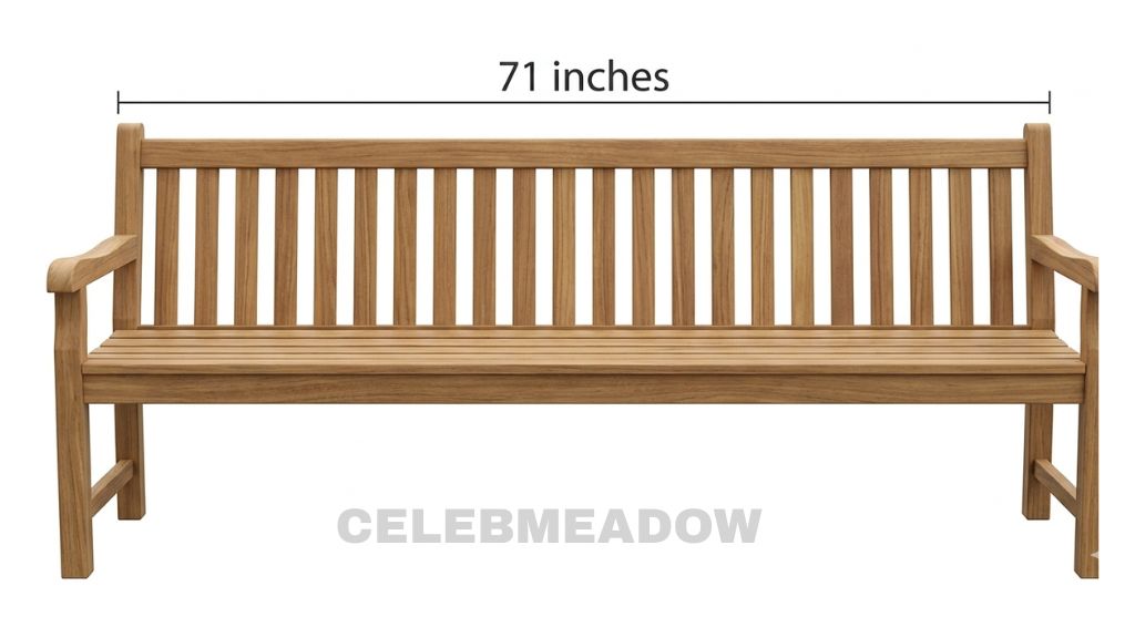 3-Seater Garden Bench, 71 Inches Tall