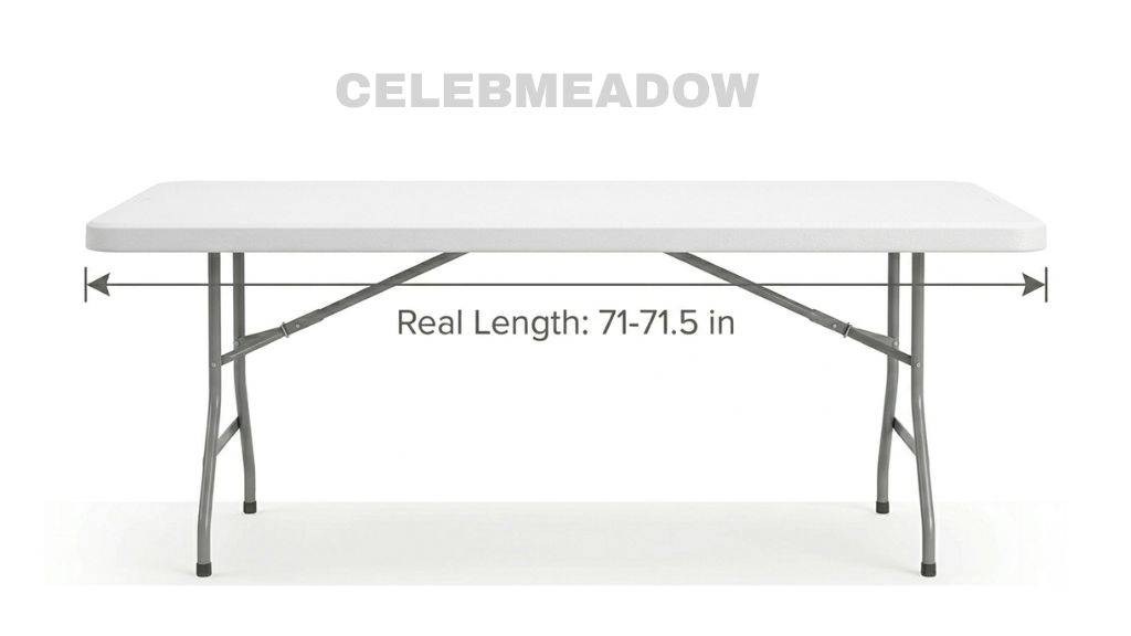 6-Foot Folding Table that is 71 Inches Long