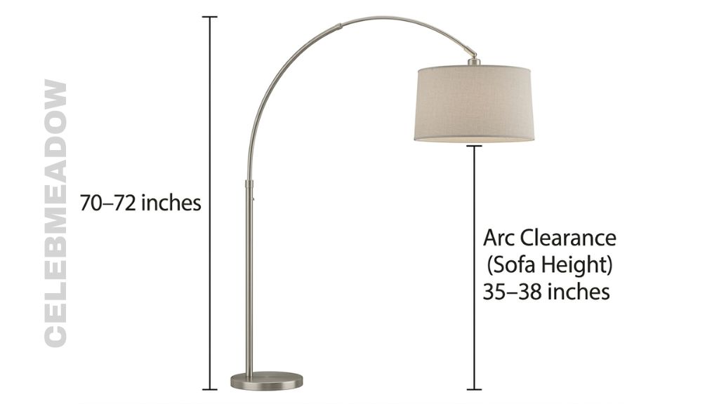Tall Arc Floor Lamp that is 71 Inches Tall