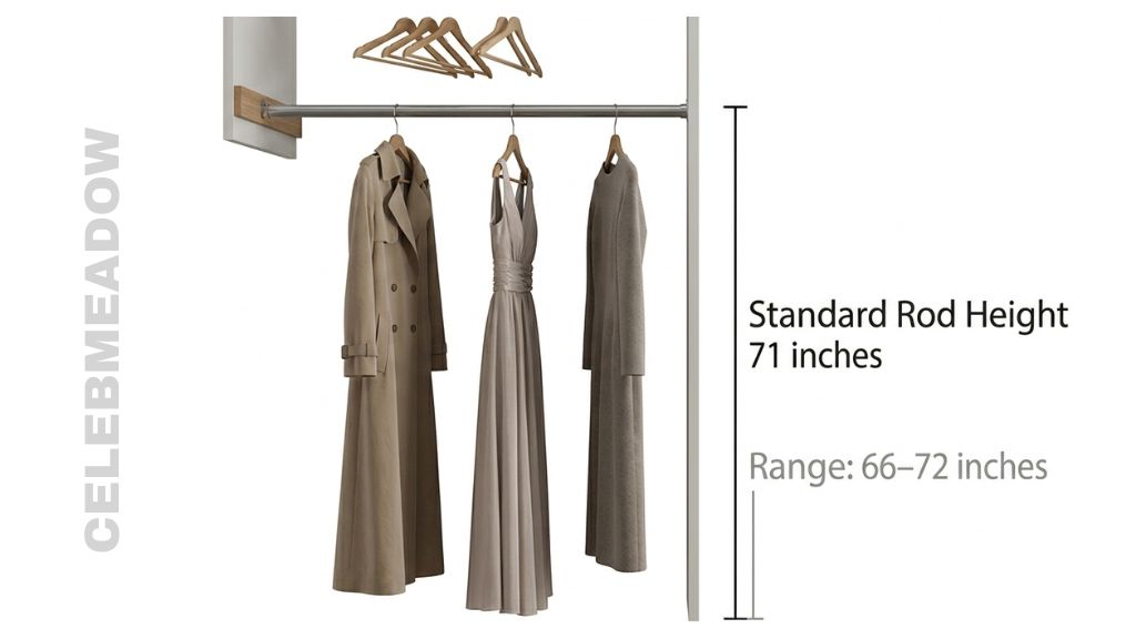 Closet Rod Height that, 71 Inches tall