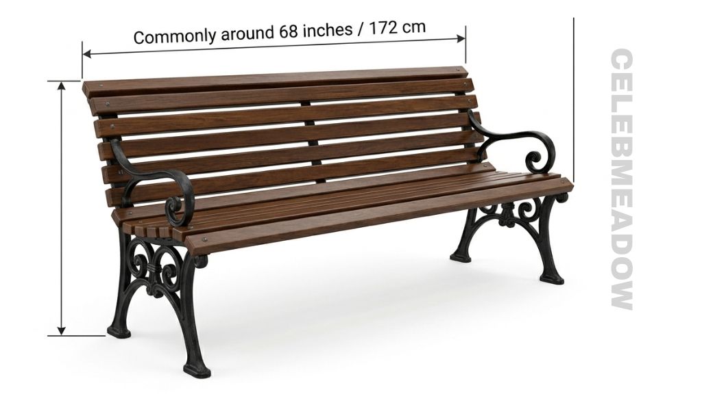 Garden Park Bench that is 68 Inches Long