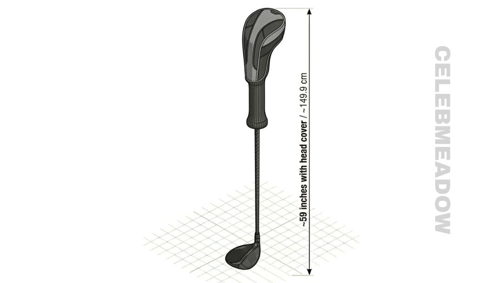 Golf Driver with Head Cover that is 59 Inches long