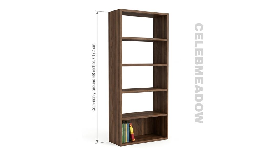 68 Inches Tall Vertical 5-Shelf Bookcase 