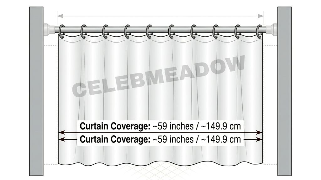 Standard Interior Shower Rod 59 Inches long