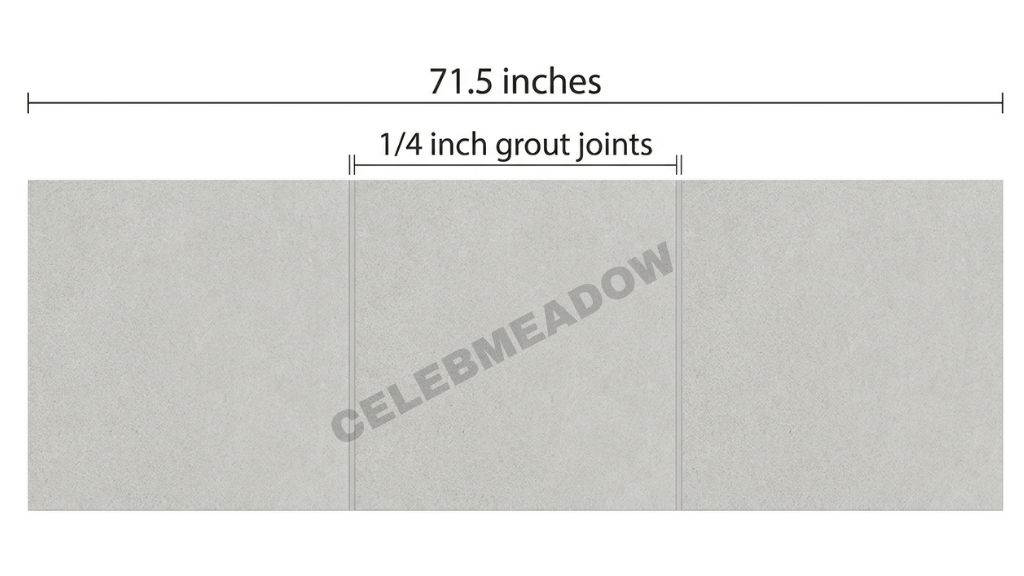 Three 24×24 Floor Tiles that is 71 Inches Tall