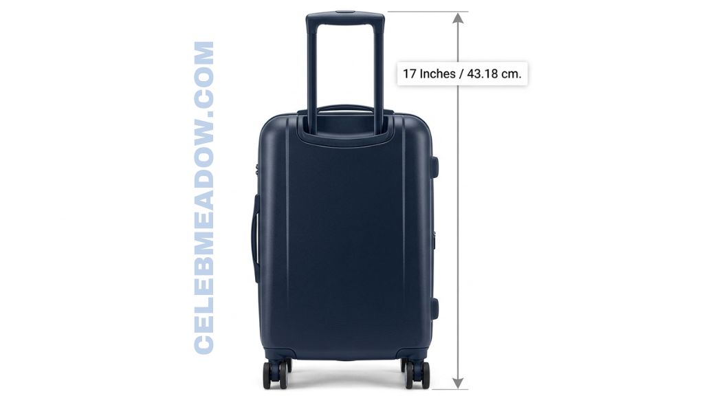Carry-On Suitcase Height (Without Handle) that is 17 Inches Long