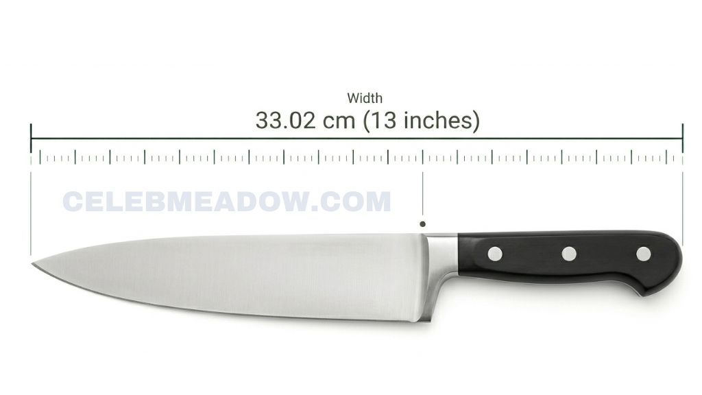 Chef’s Knife — 8-Inch Blade (Total Length) that is 13 Inches long