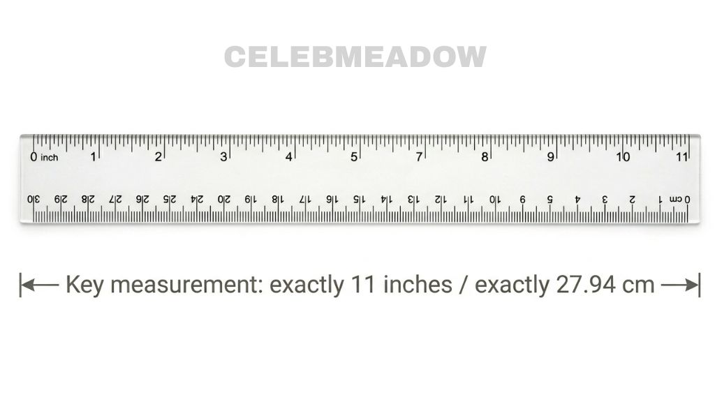 Compact 11-Inch Ruler 11 Inches Big