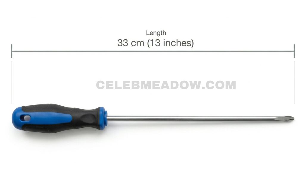 Extra-Long Screwdriver (Total Length) that is 13 Inches long