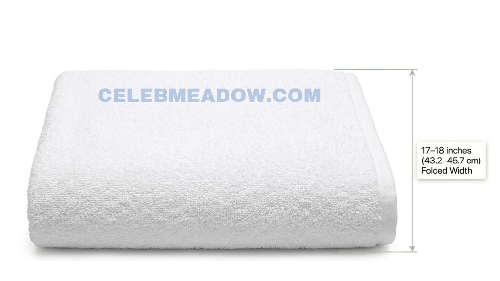 Folded Bath Sheet Width that is 17 Inches Long