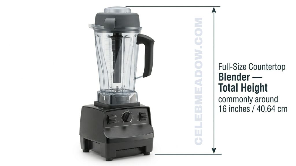 Full-Size Countertop Blender that is 16 Inches Long