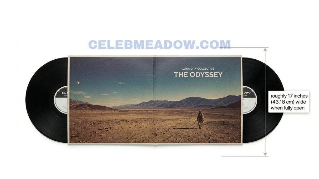 Double LP Gatefold Vinyl Jacket (Open Width) that is 17 Inches Long