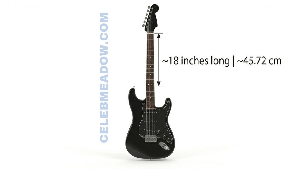 Guitar Neck Length (Nut to Body) that is 17 Inches Long