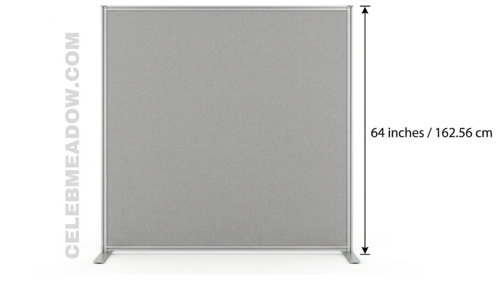 64-inch tall high-wall office cubicle partition blocking standing eye contact in an open office