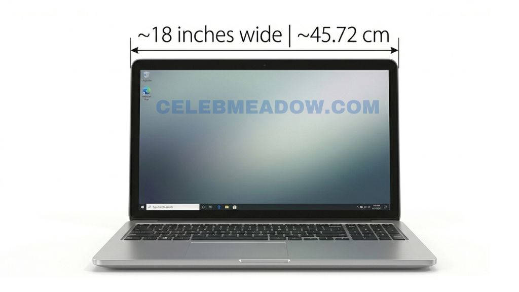 15.6-Inch Laptop Body Width that is 17 Inches Long