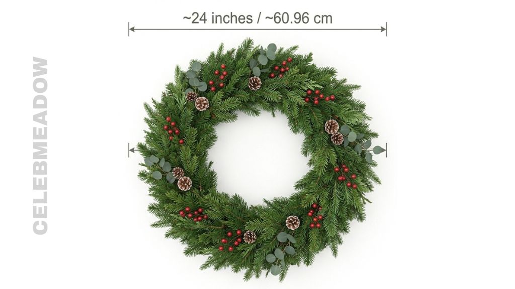 Large Front Door Wreath 24 Inches Long