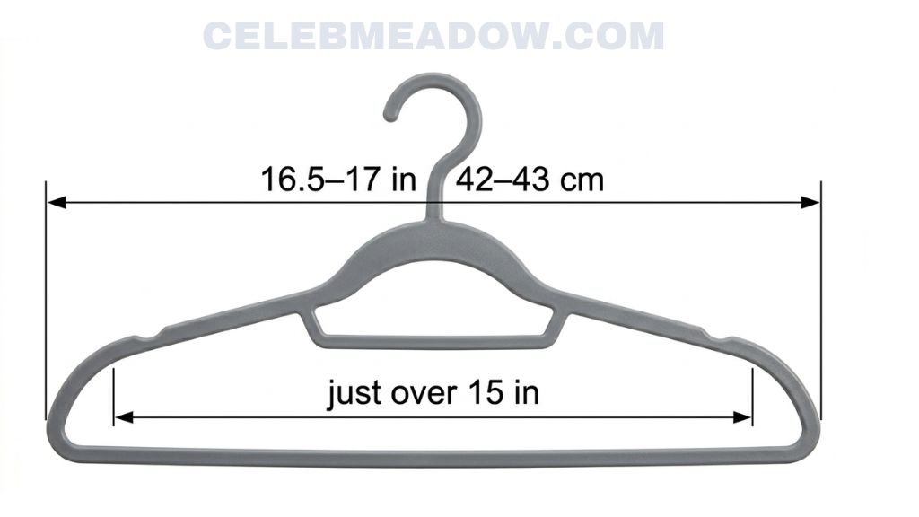 Plastic Clothes Hanger that is 15 Inches Long