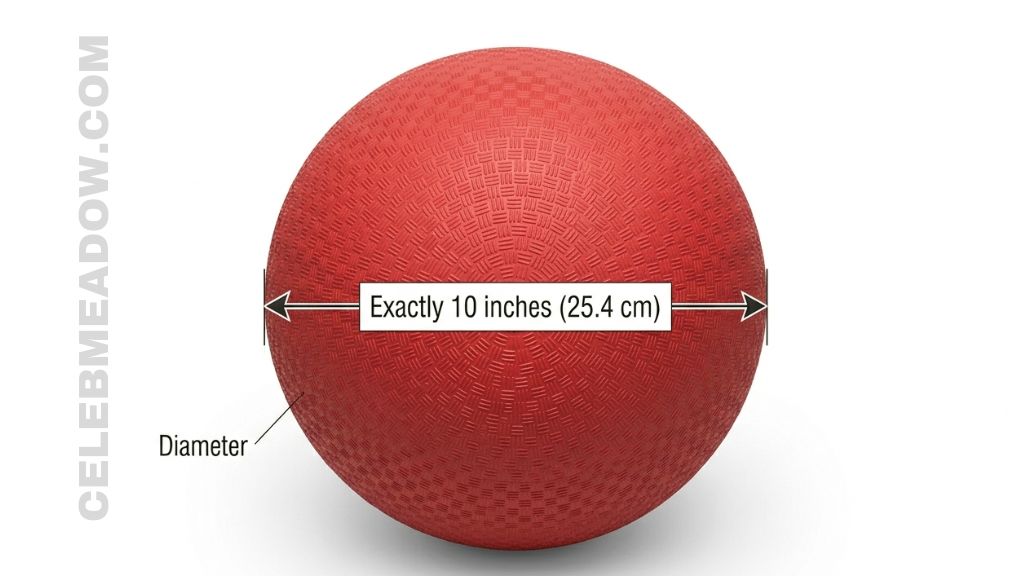 Standard red playground kickball with 10-inch big diameter
