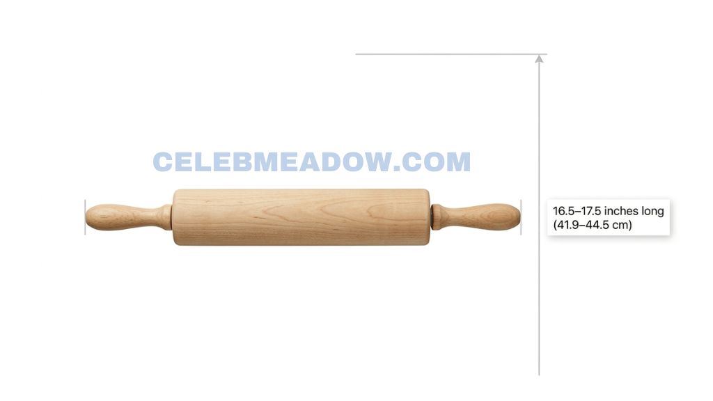Standard Rolling Pin (Length) that is 17 Inches Long