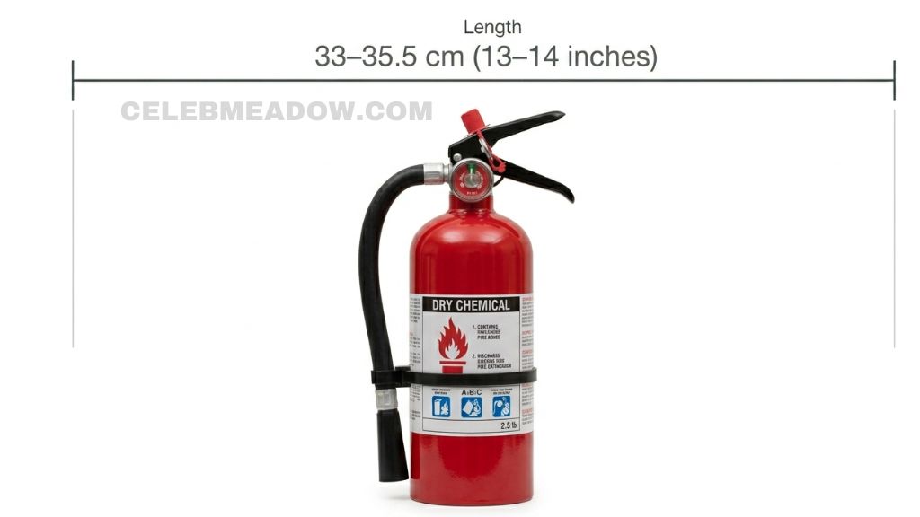 Small Home Fire Extinguisher (Height) that is 13 Inches long