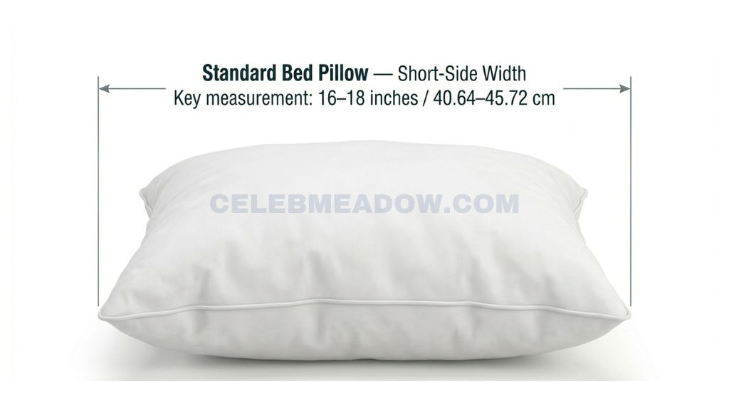 Standard Bed Pillow that is 16 Inches Long