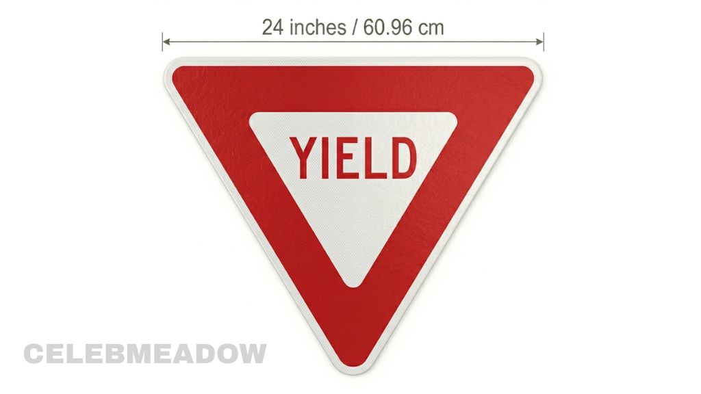 Standard U.S. Yield Sign 24 Inches Long or Big