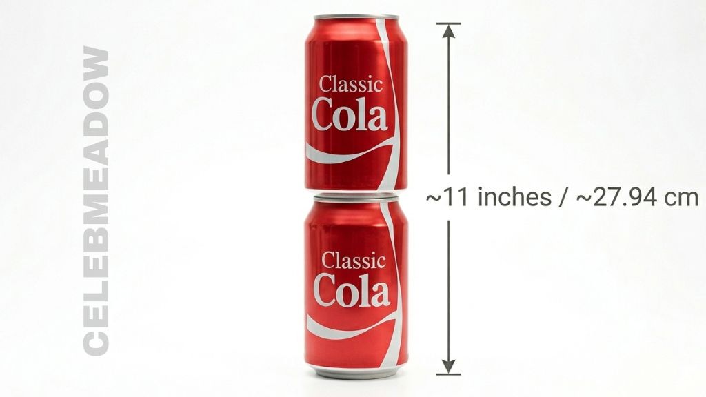 Two Stacked Soda Cans 11 Inches Big