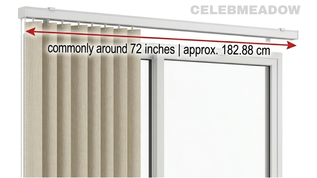 Vertical Blinds for a Sliding Glass Door 72 Inches Long