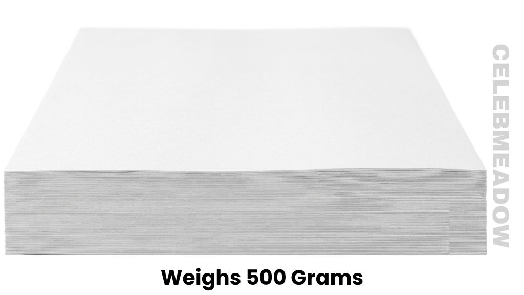 100 Sheets of Standard Office Paper Weighs 500 Grams