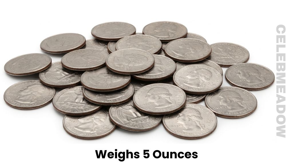 25 US Quarters Weigh 5 Ounces