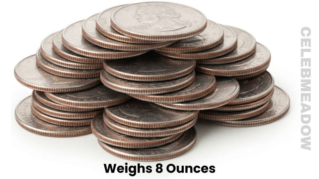 40 US Quarters Weighs 8 Ounces