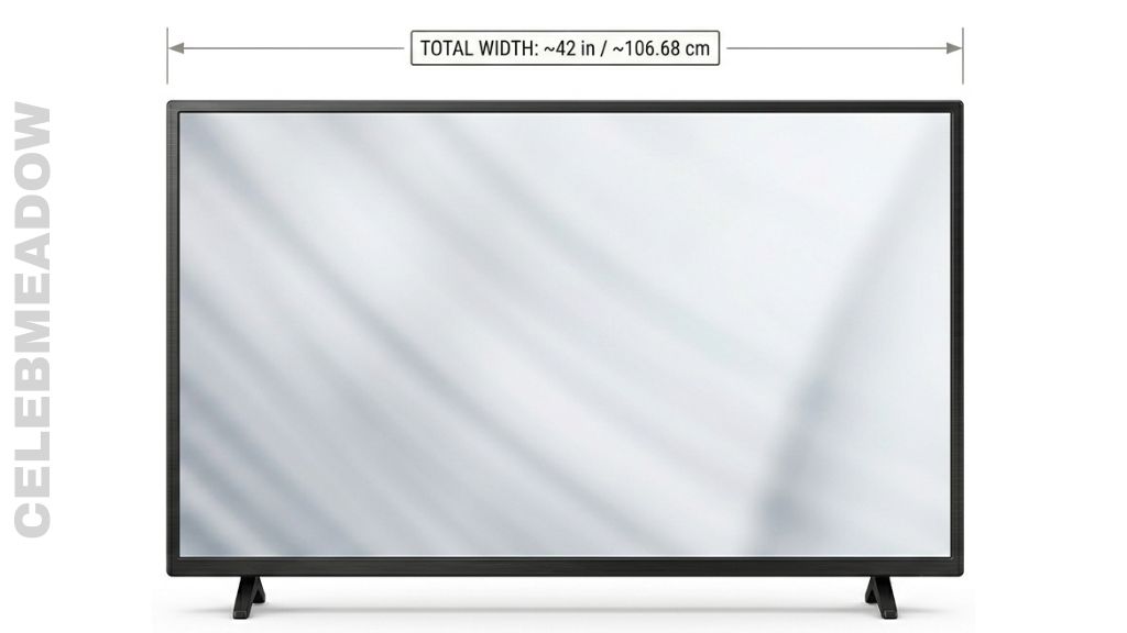 42-Inch TV Screen (Total Width Including Bezel) That Is 42 Inches Long