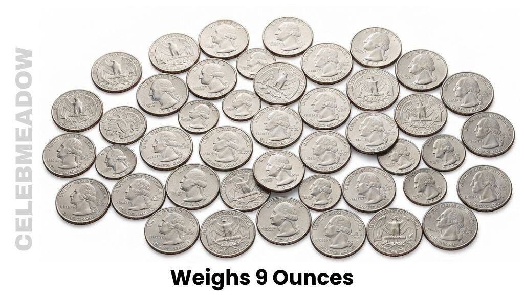 45 United States Quarters Weighs 9 Ounces