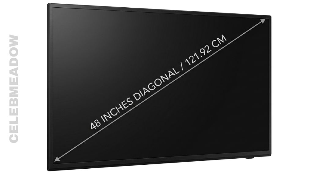 48-Inch LED Smart TV (Diagonal Screen Size) that is 48 Inches Tall