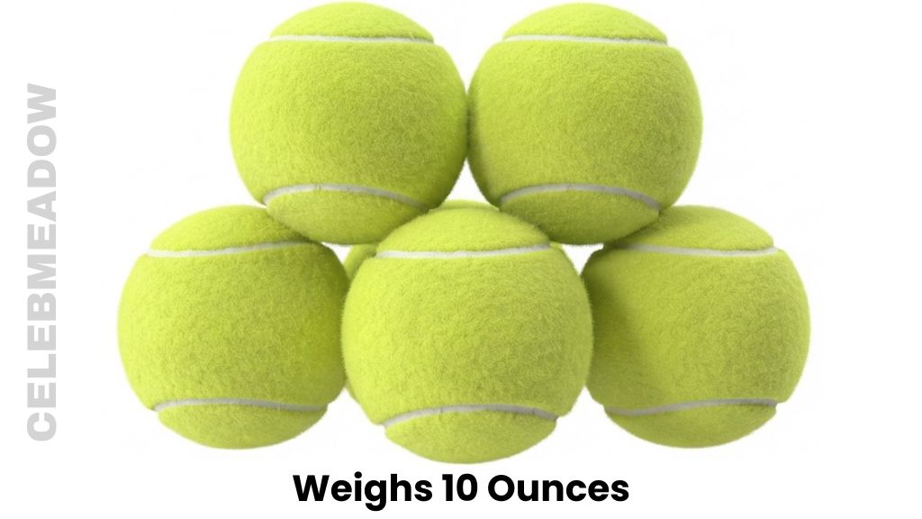 5 Tennis Balls Weighs 10 Ounces