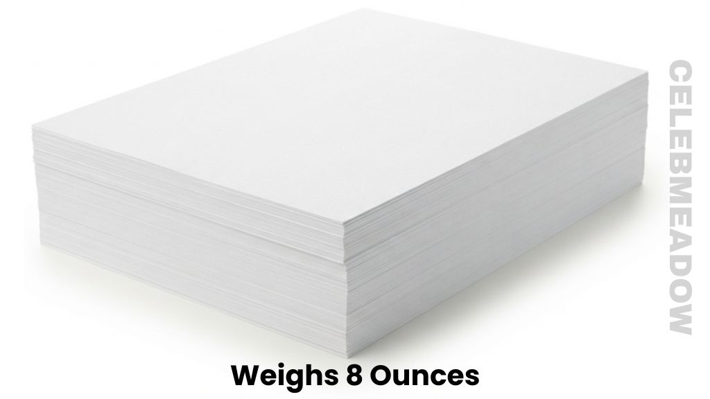 50 Sheets of Standard Letter-Size Paper Weighs 8 Ounces