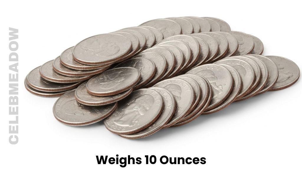 50 US Quarters Weighs 10 Ounces