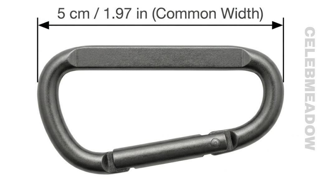 Standard Carabiner Clip That Is 5 cm Long